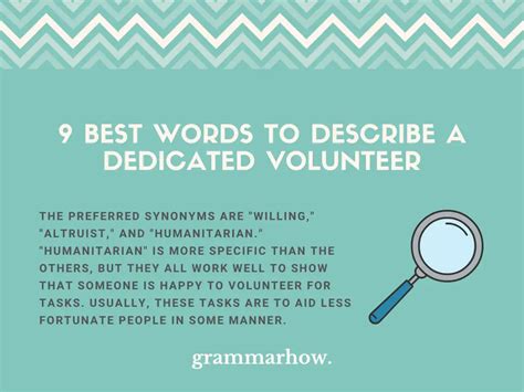 better word for volunteer.